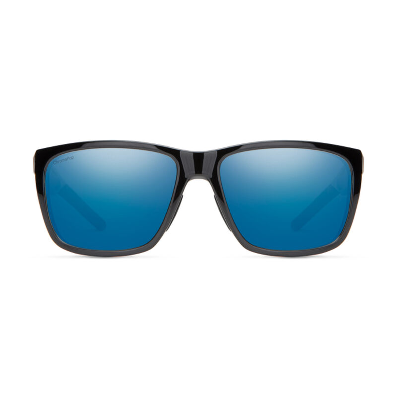 Smith Longfin Matte Black + ChromaPop Glass Polarized Blue Mirror Lens Sunglasses image number 1