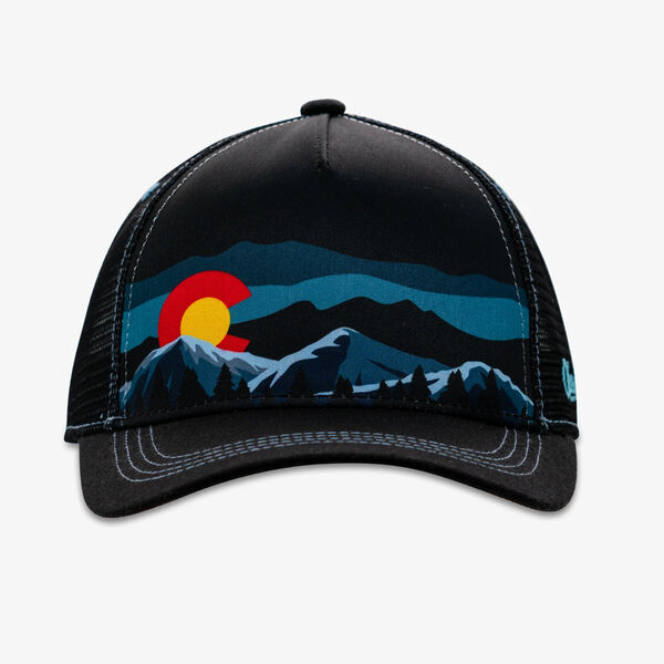Aksels Low Pro Colorado Mountain Night Time Snapback Hat