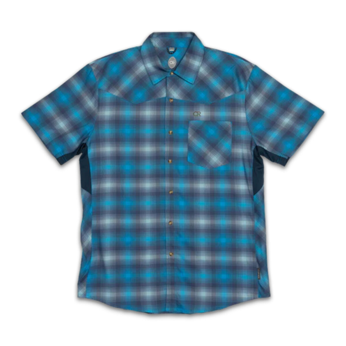 Club Ride Men's Western Cycling Shirt Large Pearl Snap selling Plaid UPF 50 NEW Outdoor