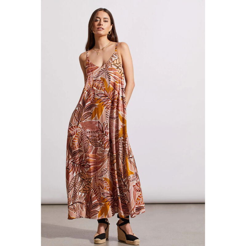 Tribal Printed Flowy Maxi Dress Womens image number 0