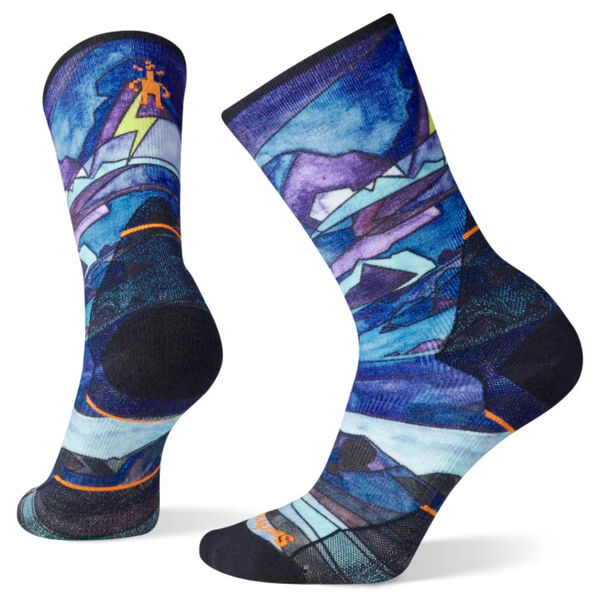 Smartwool Athlete Edition Run Mountain Print Crew Socks Womens