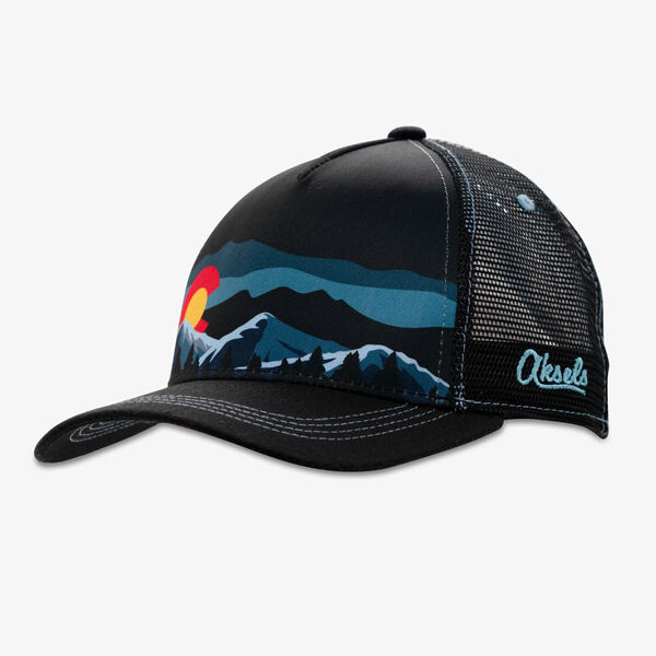 Aksels Low Pro Colorado Mountain Night Time Snapback Hat