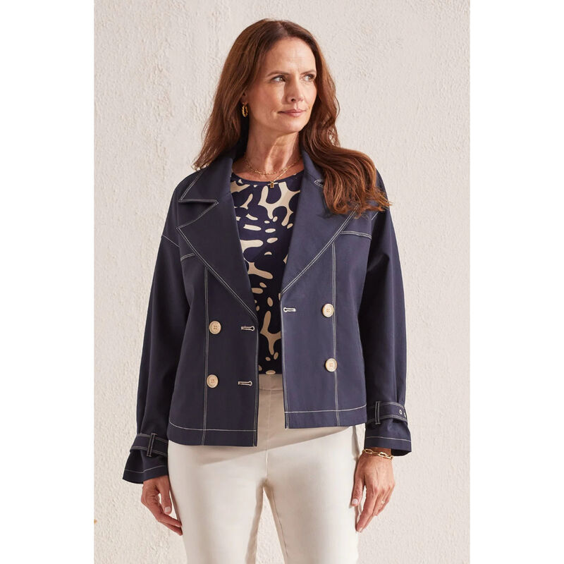 Tribal Nautical Double-Breasted Jacket Womens image number 0
