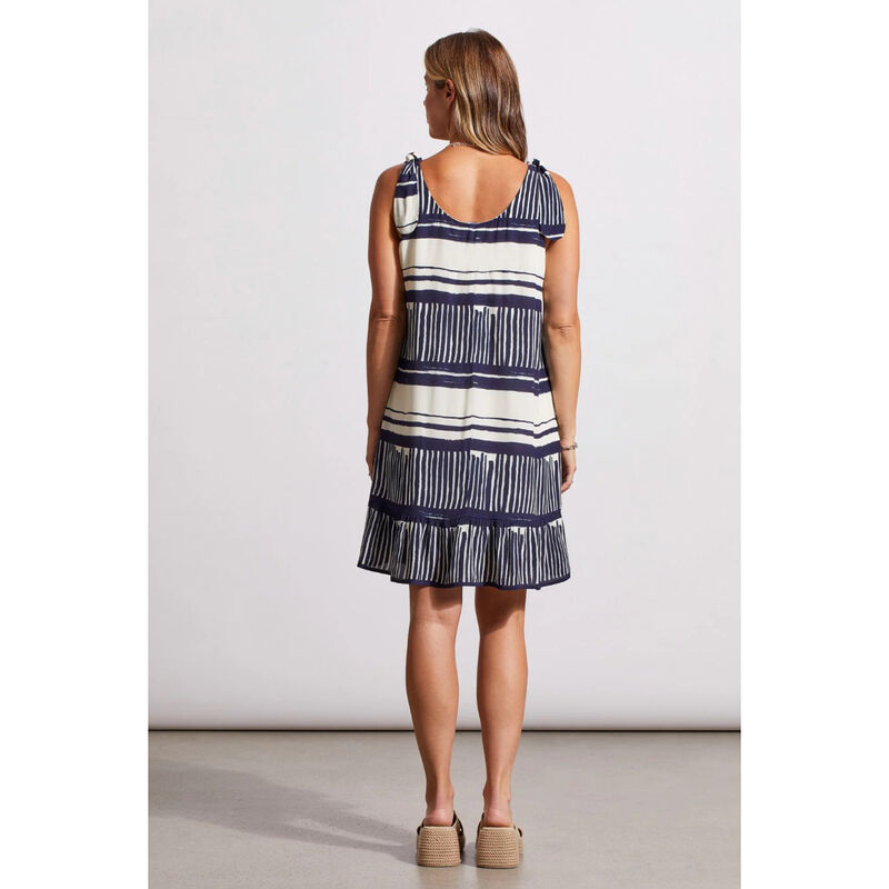 Tribal Sleeveless Dress With Shoulder Ties Womens image number 1