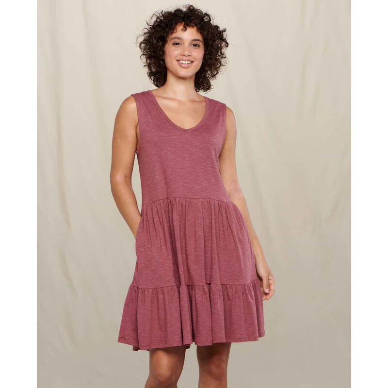 Toad&Co  Marley Tiered Sleeveless Dress Womens image number 0