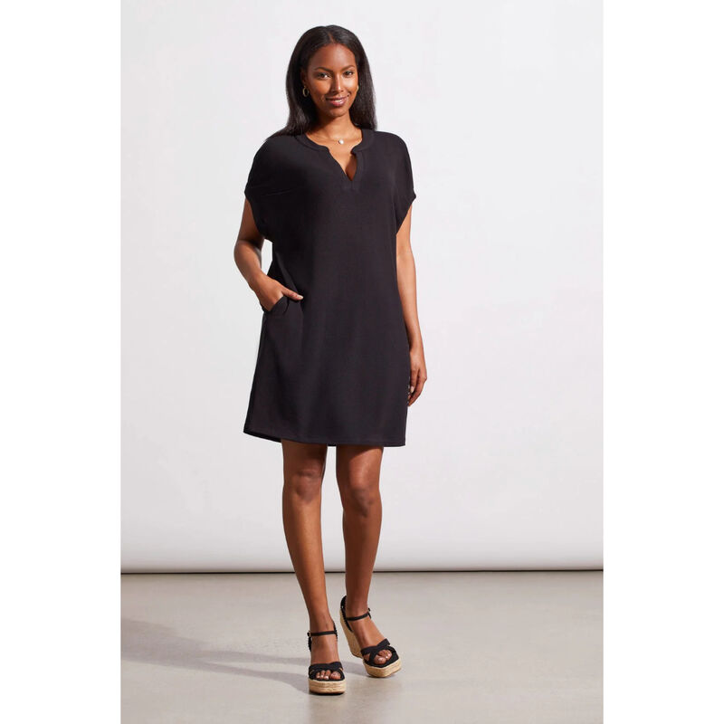Tribal Notch Neck Shift Dress With Pockets Womens image number 0