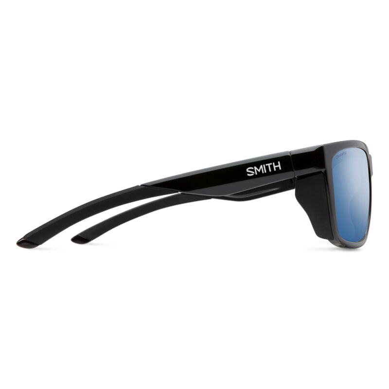 Smith Longfin Matte Black + ChromaPop Glass Polarized Blue Mirror Lens Sunglasses image number 2