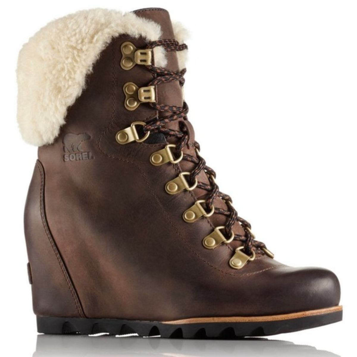 Sorel conquest waterproof leather wedge boot online